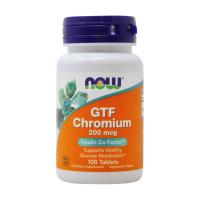 foto дієтична добавка мінерали в таблетках now foods gtf chromium хром, 200 мкг, 100 шт