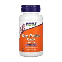 foto дієтична добавка в капсулах now foods bee pollen бджолиний пилок 500 мг, 100 шт