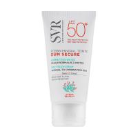 foto сонцезахисний тонувальний крем для обличчя svr sun secure ecran mineral teinte dry touch cream, spf 50+ для нормальної та комбінованої шкіри, 60 г