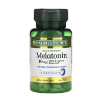 foto дієтична добавка в таблетках nature's bounty quick dissolve melatonin мелатонін швидкорозчинний 10 мг, зі смаком вишні, 45 шт