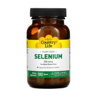 foto дієтична добавка в таблетках country life selenium селен 100 мкг, 180 шт