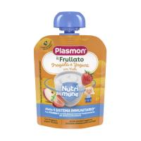 foto дитяче пюре plasmon nutrimune яблуко, полуниця та йогурт, від 6 місяців, 85 г