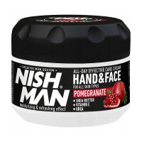 foto чоловічий крем для рук та обличчя nishman hand & face cream pomegranate, 300 мл