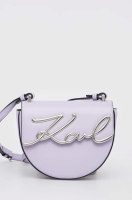 foto шкіряна сумочка karl lagerfeld колір фіолетовий