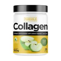 foto дієтична добавка в порошку pure gold collagen колаген зелене яблуко, 300 г
