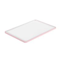 foto дошка кухонна ardesto fresh пластикова, біла з рожевим обідком, 20.5*29*0.7 см (ar1401pp)