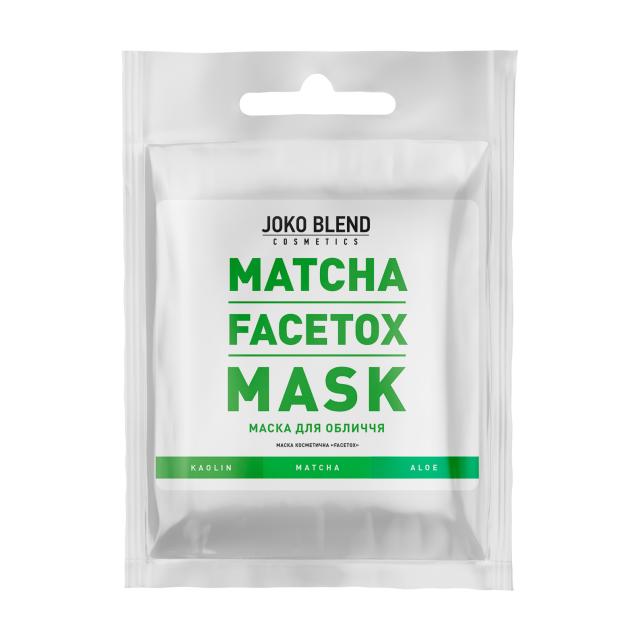 foto маска для обличчя joko blend matcha facetox mask, 20 г