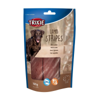 foto ласощі для собак trixie premio lamb stripes з ягням, 100 г