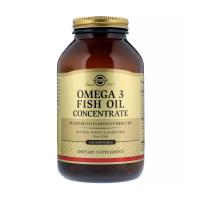 foto дієтична добавка жирні кислоти в капсулах solgar omega-3 fish oil concentrate риб'ячий жир, 120 шт