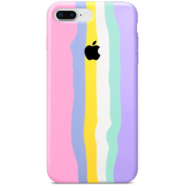 foto чохол silicone case full rainbow для apple iphone 7 plus (5.5'')