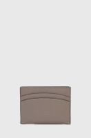 foto шкіряний чохол на банківські карти tory burch жіночий колір сірий