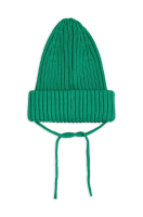 foto дитяча шапка mini rodini колір зелений з бавовни