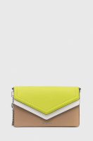 foto шкіряна сумочка michael michael kors jet set колір зелений