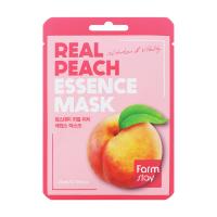 foto тканинна маска для обличчя farmstay real peach essence mask, з екстрактом персика, 23 мл