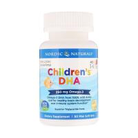 foto дієтична добавка в гелевих капсулах nordic naturals children's dha omega-3 омега-3 зі смаком полуниці, для дітей від 3 до 6 років, 250 мг, 90 шт