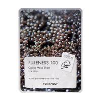 foto тканинна маска для обличчя tony moly pureness 100 caviar mask sheet з екстрактом чорної ікри, 21 мл