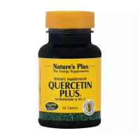 foto харчова добавка антиоксидант в таблетках naturesplus quercetin plus кверцетин плюс та вітамін c, 60 шт