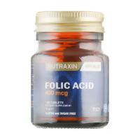 foto дієтична добавка в таблетках nutraxin vitals folic acid фолієва кислота 400 мкг, 100 шт