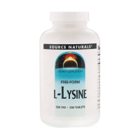 foto дієтична добавка амінокислота в таблетках source naturals l-lysine l-лізин, 500 мг, 250 шт