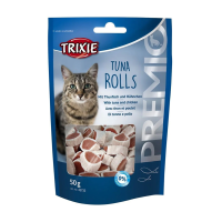 foto ласощі для кішок trixie premio tuna rolls з тунцем та куркою, 50 г