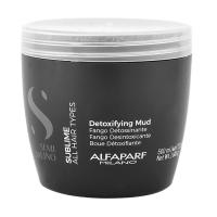 foto детокс-грязь для глибокого очищення волосся і шкіри голови alfaparf semi di lino sublime detoxifying mud treatment, 500 мл