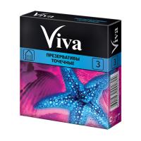 foto презервативи латексні viva крапкові, 3 шт