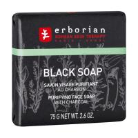 foto чорне мило для обличчя erborian black soap purifying face soap з вугіллям, 75 г