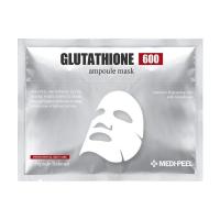 foto освітлювальна ампульна маска для обличчя medi-peel glutathione 600 ampoule mask з глутатіоном, 30 мл, 1 шт