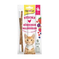 foto ласощі для кошенят gimcat sticks палички з куркою та лісовими ягодами, 3 шт