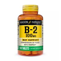foto дієтична добавка вітаміни в таблетках mason natural vitamin b2 вітамін b2 100 мг, 100 шт