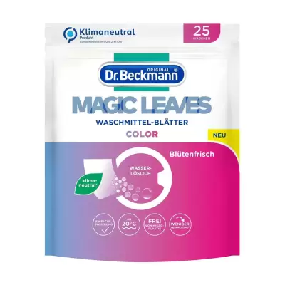 Podrobnoe foto серветки для прання кольорових тканин dr. beckmann magic leaves, 25 шт