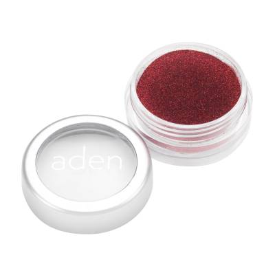 Podrobnoe foto розсипчастий глітер для обличчя aden glitter powder 36 scarlet, 5 г