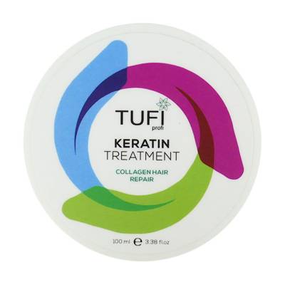 Podrobnoe foto кератин tufi profi keratin treatment collagen hair repair для сухого волосся, 100 мл