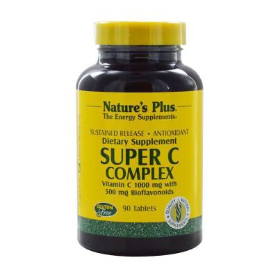 Podrobnoe foto харчова добавка в таблетках naturesplus super c complex вітамін c, з уповільненим вивільненням, 90 шт