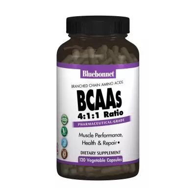 Podrobnoe foto дієтична добавка амінокислота в капсулах bluebonnet nutrition natural bcaas 4:1:1 ratio, 120 шт
