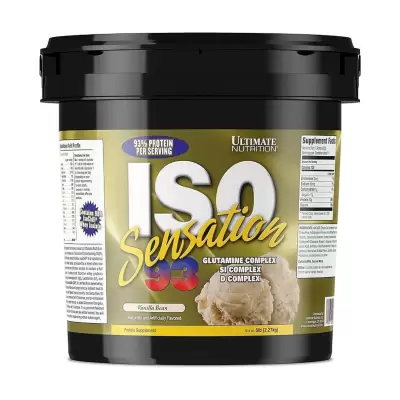 Podrobnoe foto дієтична добавка ізолят сироваткового протеїну в порошку ultimate nutrition iso sensation 93 ваніль, 2.27 кг