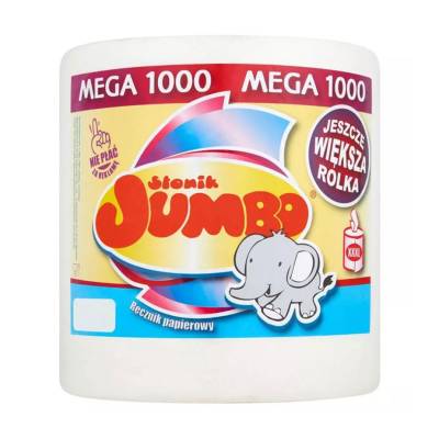 Podrobnoe foto паперовий рушник slonik jumbo xxl білий, 2х-шаровий, 1000 відривів, 1 шт