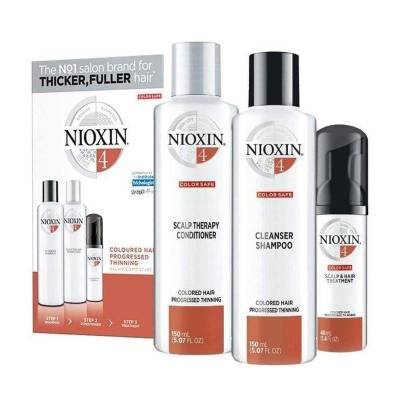 Podrobnoe foto набір nioxin hair system system 4 kit для волосся (шампунь, 150 мл + кондиціонер, 150 мл + маска, 40 мл)