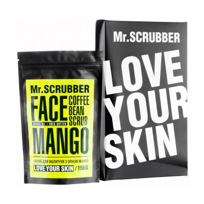 Podrobnoe foto кавовий скраб для обличчя mr.scrubber mellow mango для всіх типів шкіри, 150 г