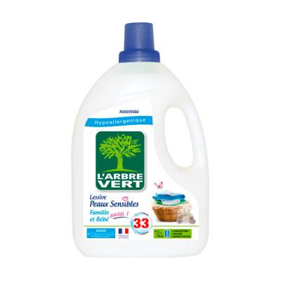 Podrobnoe foto рідкий засіб для прання l'arbre vert sensitive 33 цикли прання, 1.5 л