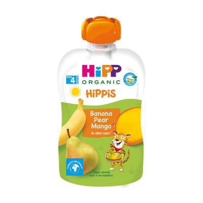 Podrobnoe foto дитяче фруктове пюре hipp hippis банан-груша-манго, з 4 місяців, 100 г (пауч)
