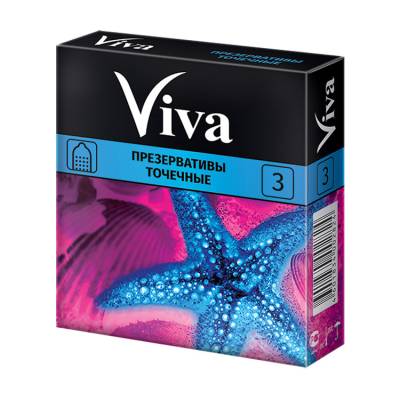 Podrobnoe foto презервативи латексні viva крапкові, 3 шт