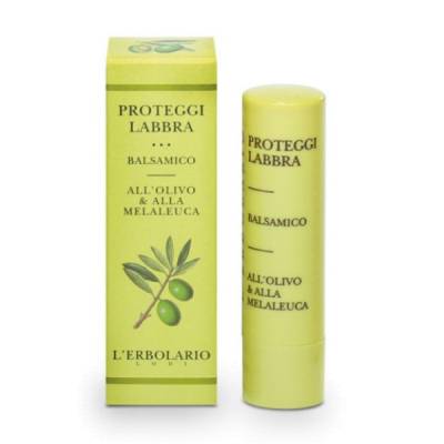 Podrobnoe foto захисний бальзам для губ l'erbolario proteggi labbra balsamico con olivo & melaleuca lip balm з оливковою олією й олією чайного дерева, 4.5 мл