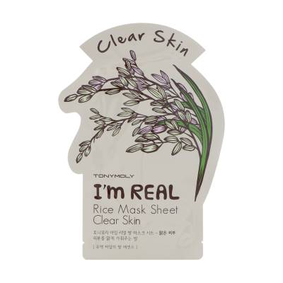 Podrobnoe foto тканинна маска для обличчя tony moly im real rice mask sheet з екстрактом рису, 21 мл