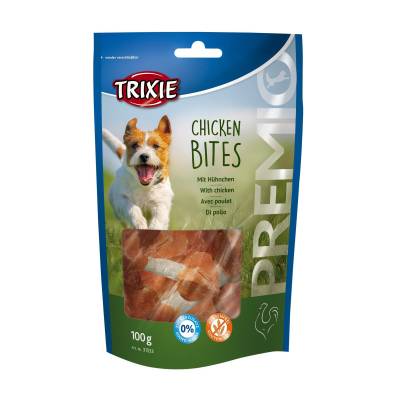 Podrobnoe foto ласощі для собак trixie premio chicken bites з куркою, 100 г